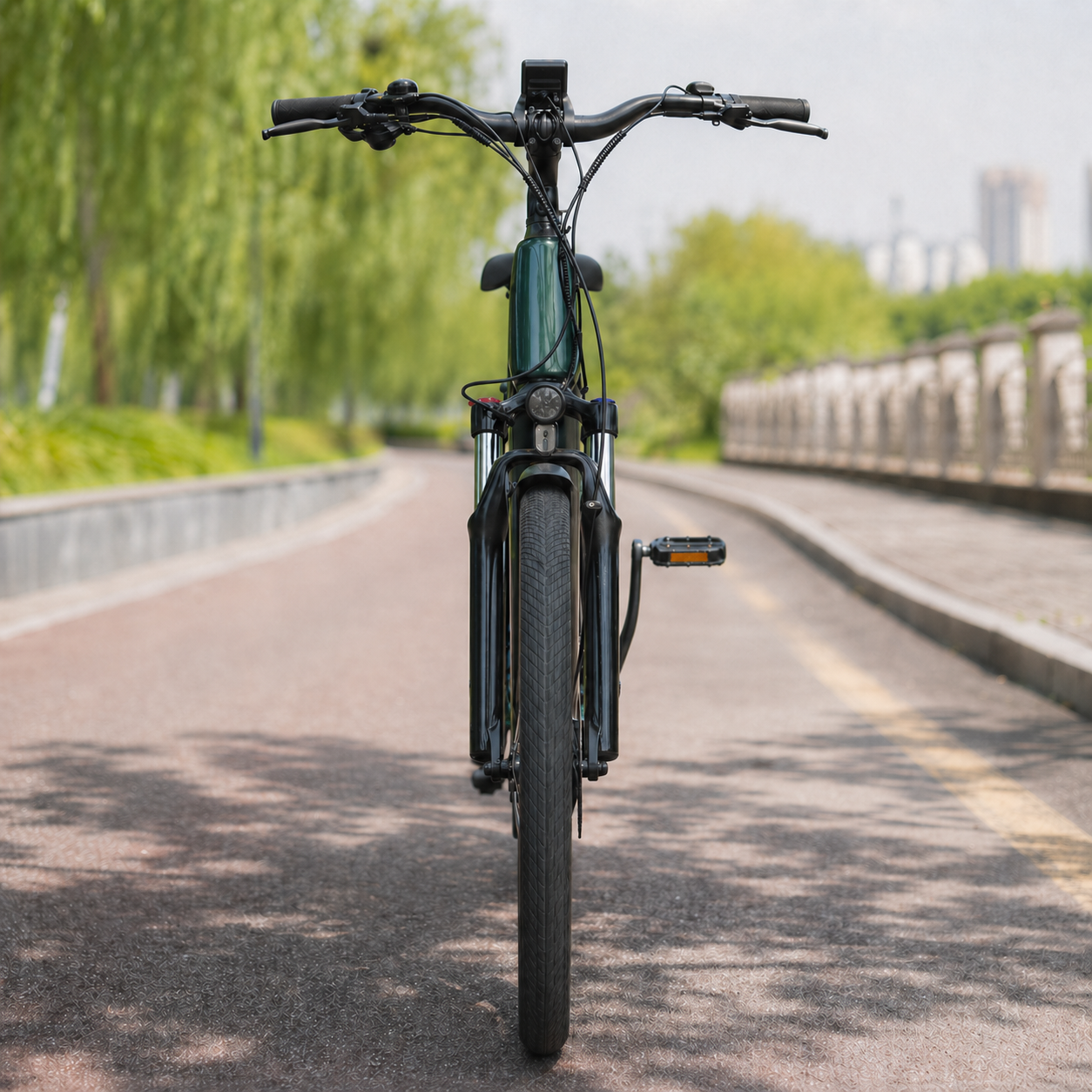 27.5 inch step through e-bike, ladies city electric bike, disc brake commuter bicycle - Image 2