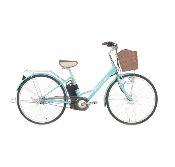 26" Classic City E-Bike 36V 250W with Basket, Shimano 3-Speed Commuter E-Bike