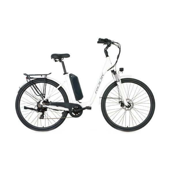 700C City E-Bike 36V 250W, 10.4Ah Battery, Shimano 7-Speed Suspension Commuter E-Bike
