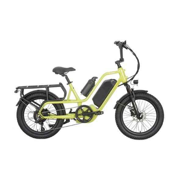 20" Step-Through Fat Tire E-Bike 48V 500W, Shimano 7-Speed, Hydraulic Brake Cargo E-Bike