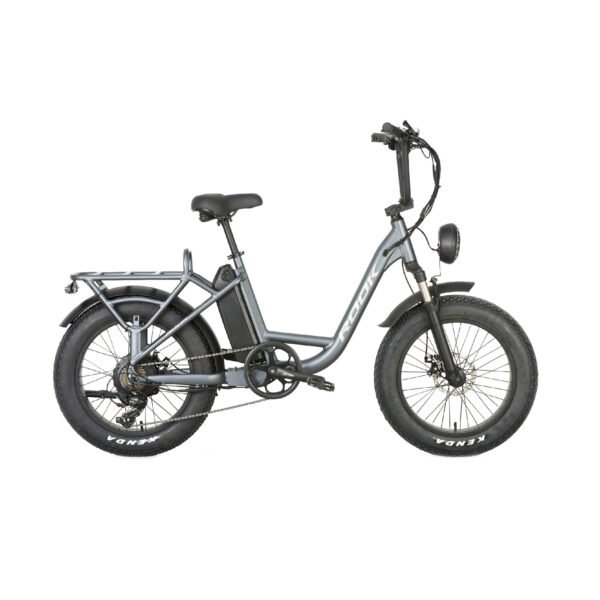 20" Step-Through Fat Tire E-Bike 48V 500W, Shimano 7-Speed, Logan Disc Brake Cargo E-Bike