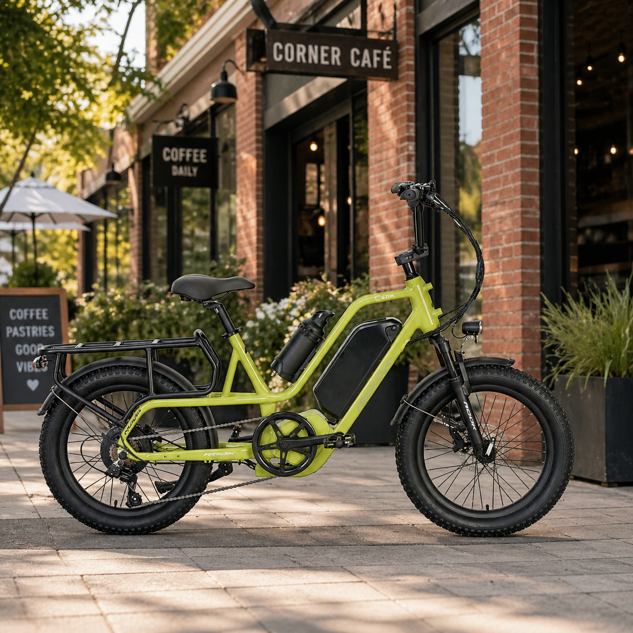 20" Step-Through Fat Tire E-Bike 48V 500W, Shimano 7-Speed, Hydraulic Brake Cargo E-Bike - Image 2