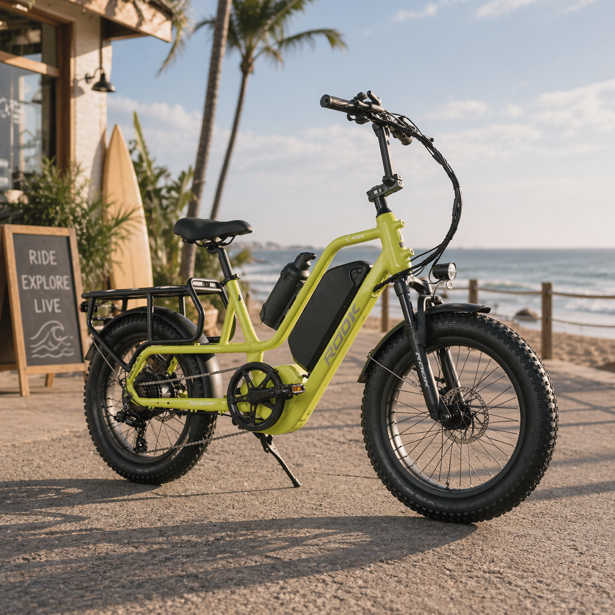 20" Step-Through Fat Tire E-Bike 48V 500W, Shimano 7-Speed, Hydraulic Brake Cargo E-Bike - Image 3