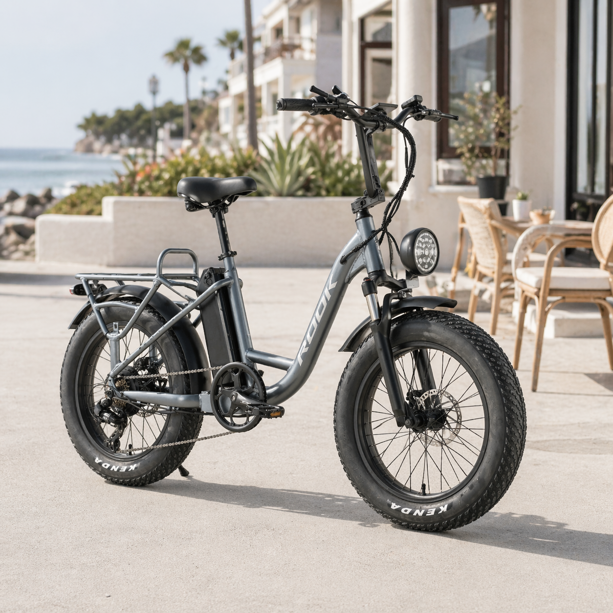 20" Step-Through Fat Tire E-Bike 48V 500W, Shimano 7-Speed, Logan Disc Brake Cargo E-Bike - Image 2