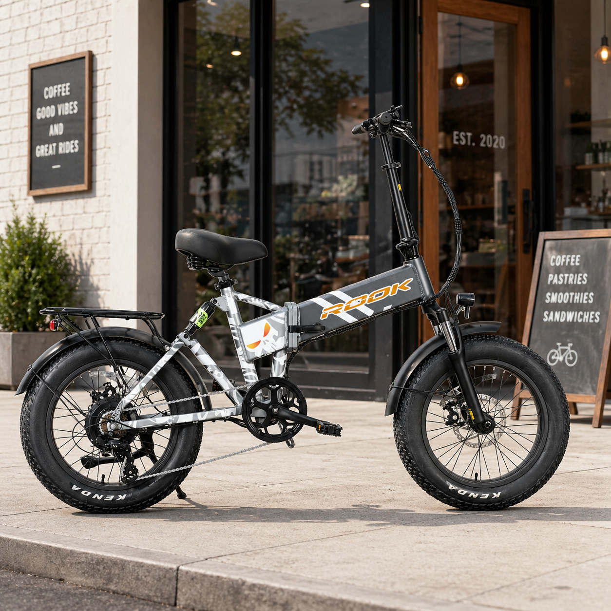 20" Foldable Fat Tire E-Bike 48V 1000W, Shimano 7-Speed, Tektro Disc Brake with Kenda Tires - Image 2