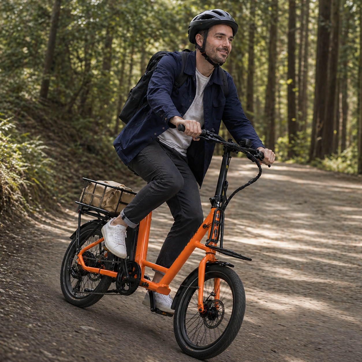 20" Step-Through City E-Bike 36V 350W, Shimano 7-Speed, Kmars Disc Brake with Rear Basket - Image 2