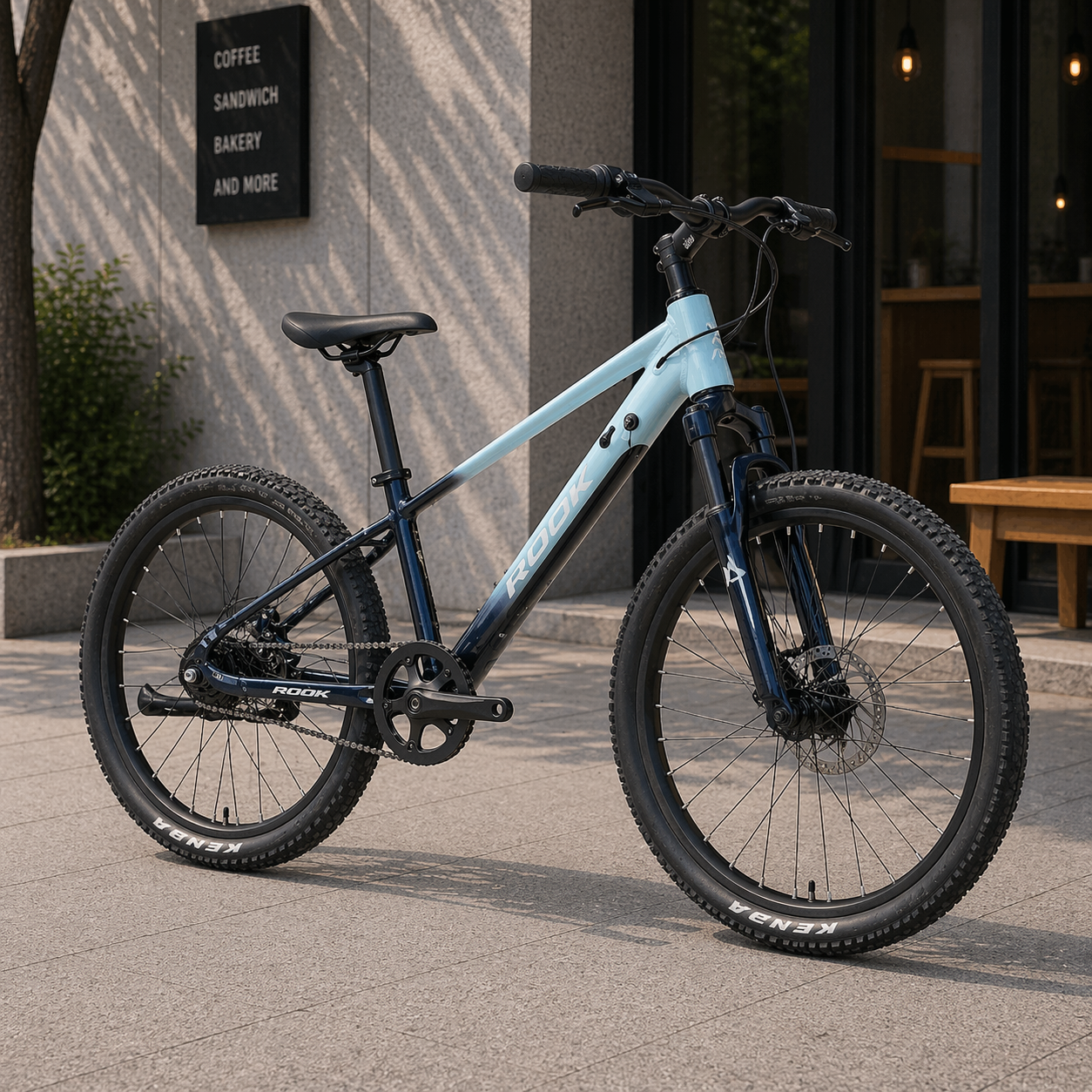 24" Kids' Mountain E-Bike 24V 250W, Single-Speed, Hydraulic Brake Youth E-Bike - Image 4