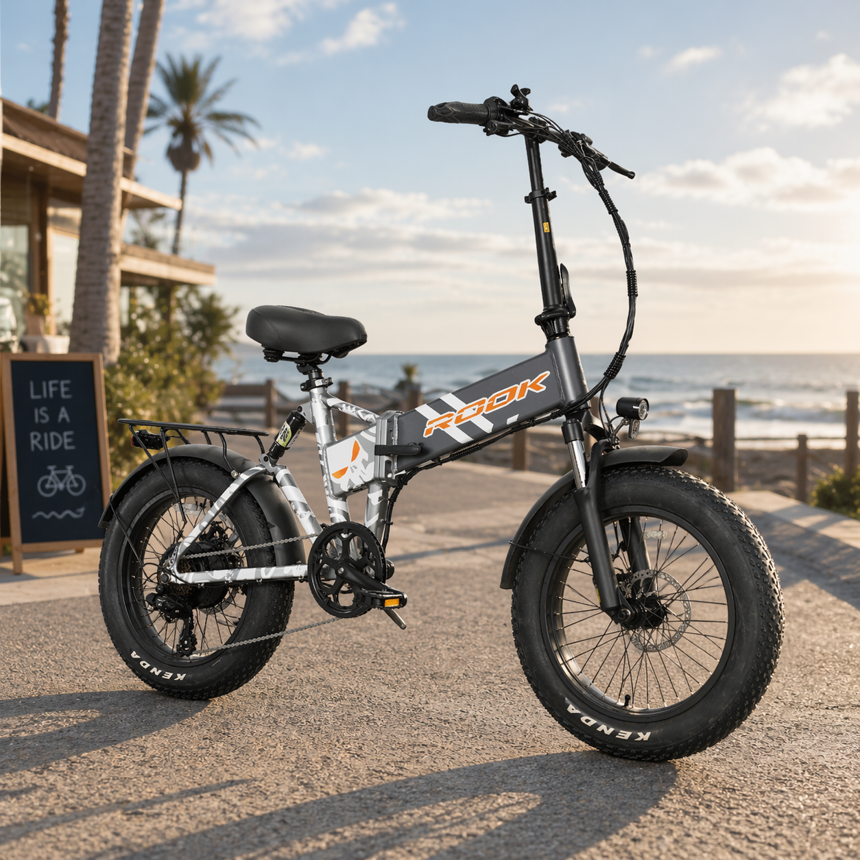 20" Foldable Fat Tire E-Bike 48V 1000W, Shimano 7-Speed, Tektro Disc Brake with Kenda Tires - Image 5