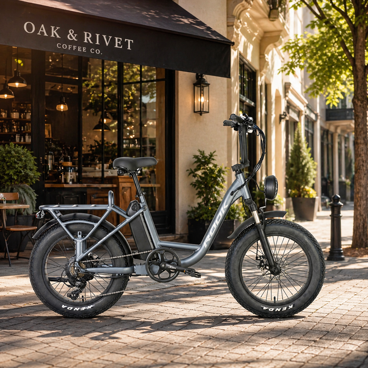 20" Step-Through Fat Tire E-Bike 48V 500W, Shimano 7-Speed, Logan Disc Brake Cargo E-Bike - Image 5
